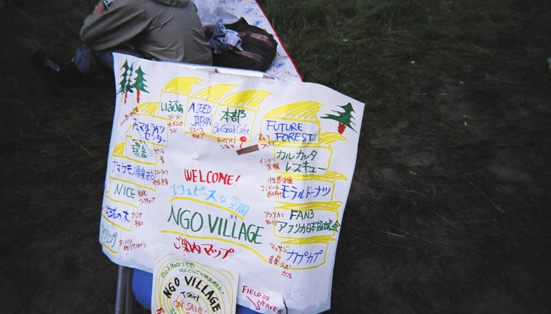 NGOビレッジの配置図。これも現地に案内図があります。それぞれの団体が何をしている団体なのかも分かります。