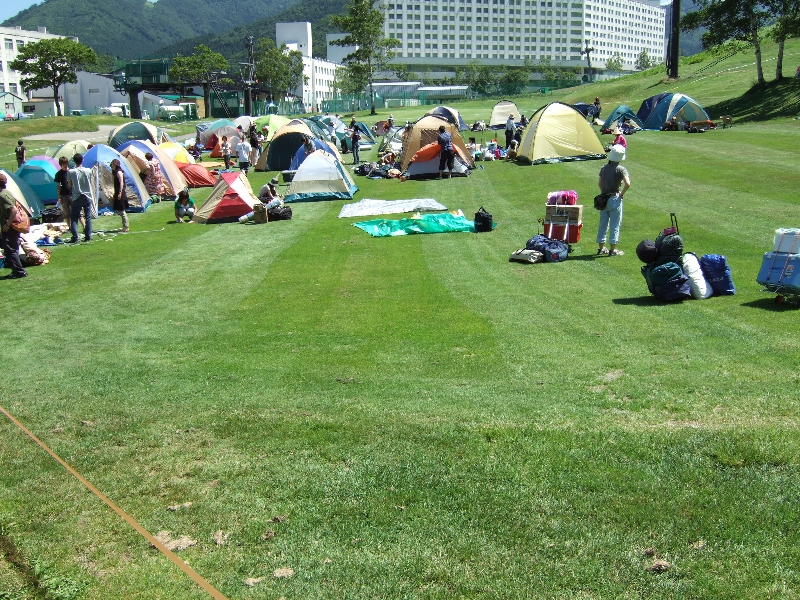 女性専用エリアは開場後2、3時間でもスペースの余裕はあります。この写真は開場1時間20分後。