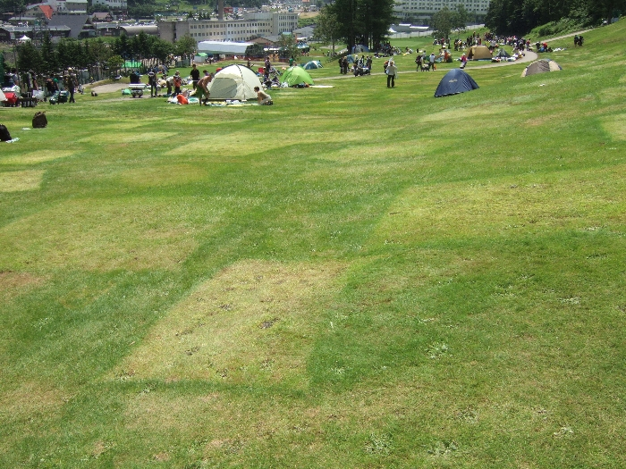 シャトルバスの最終便が12時なので、11時台になるとほとんどが撤収作業を終えます。