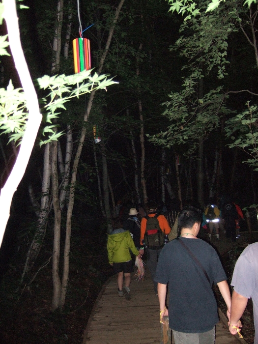 北行きと違って南行きは足元が暗い。