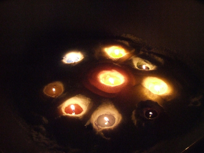 ワールドレストラン入り口にあるキャンドルライト。