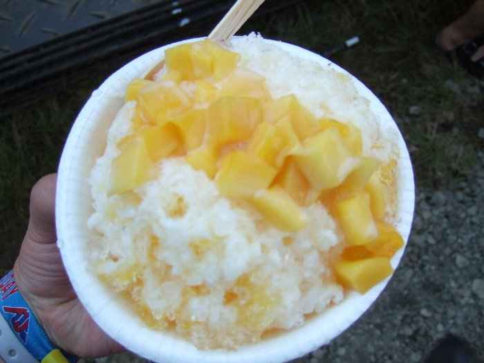 同じかき氷ですが店によってやや異なる具の量。 