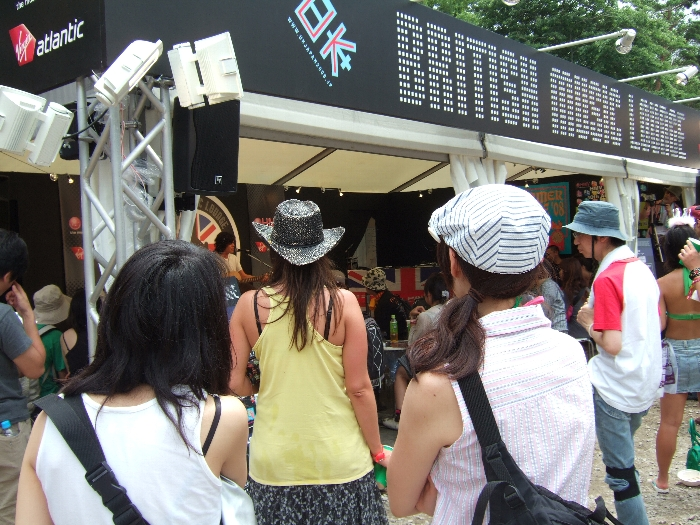 オアシスエリアにあるブリティッシュ・ミュージック・ラウンジ。毎年イギリスの政府外郭団体が出展しています。 