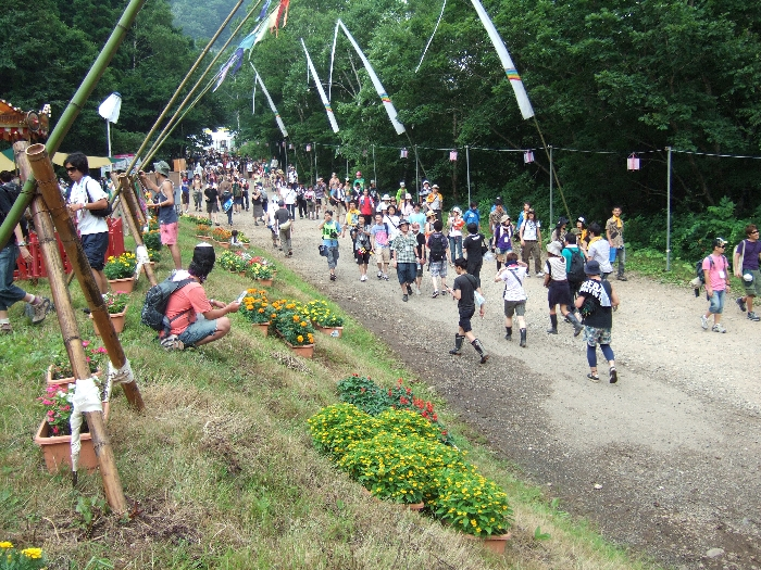 キッズランド前。 