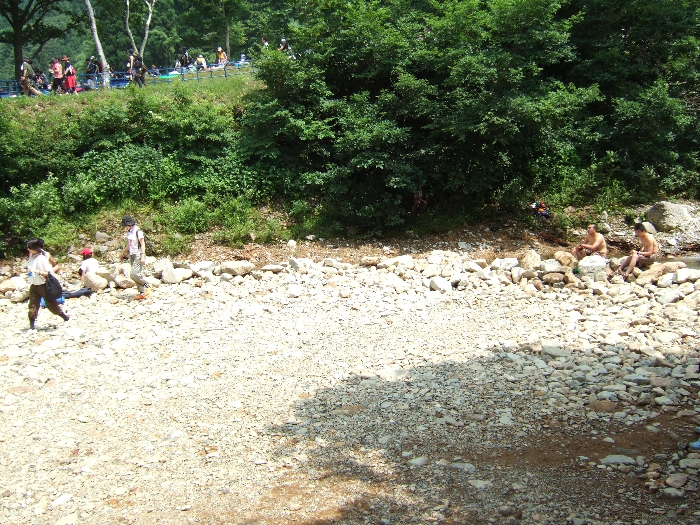 河原の様子。 