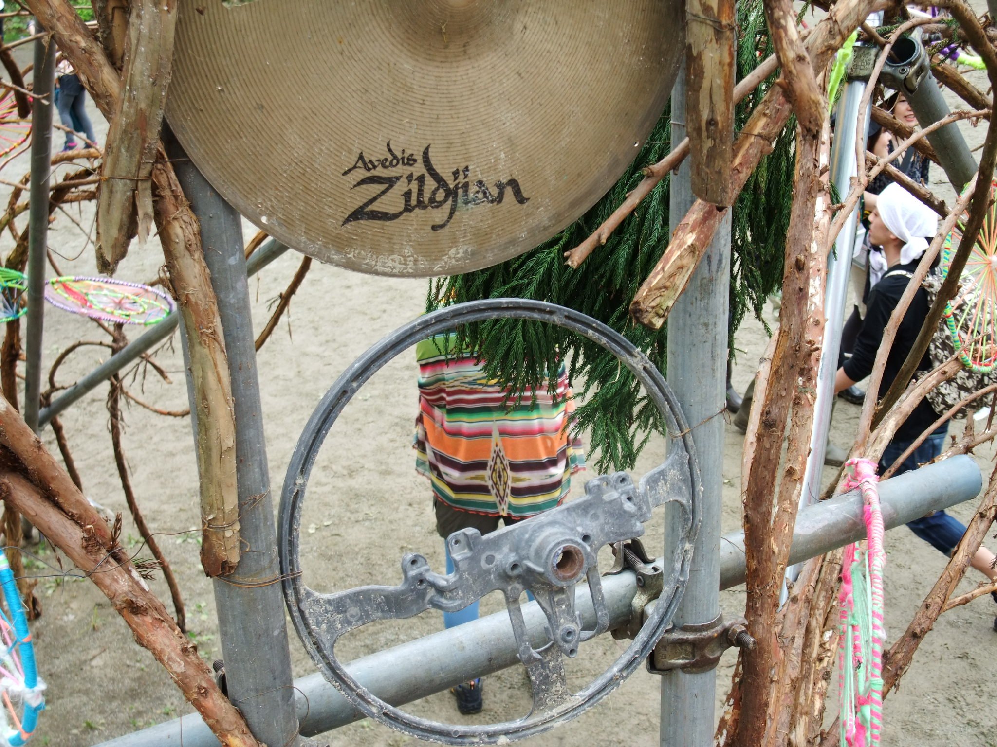 いろいろなものが使われている装飾。