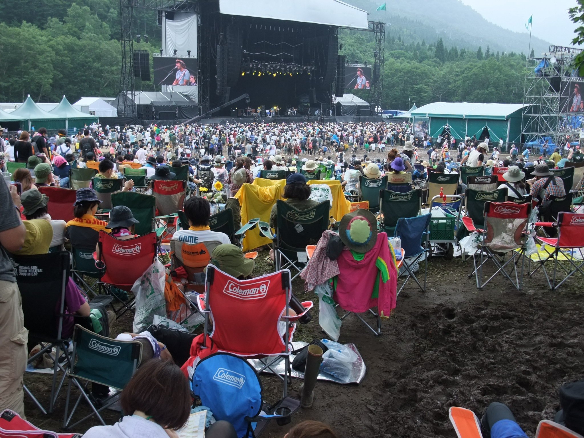 コールマンのいすが集中しています。