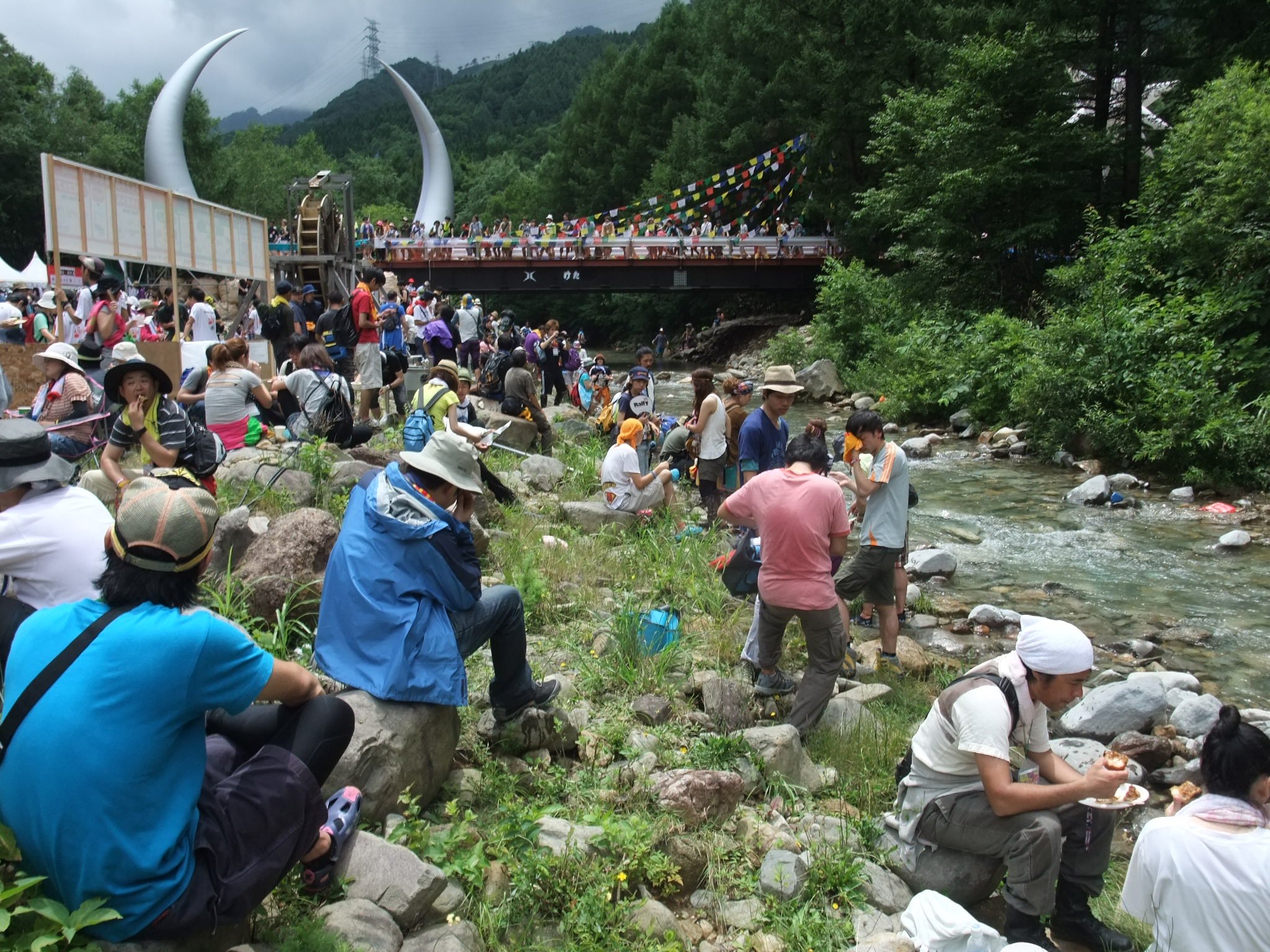 晴れているときの河川敷。