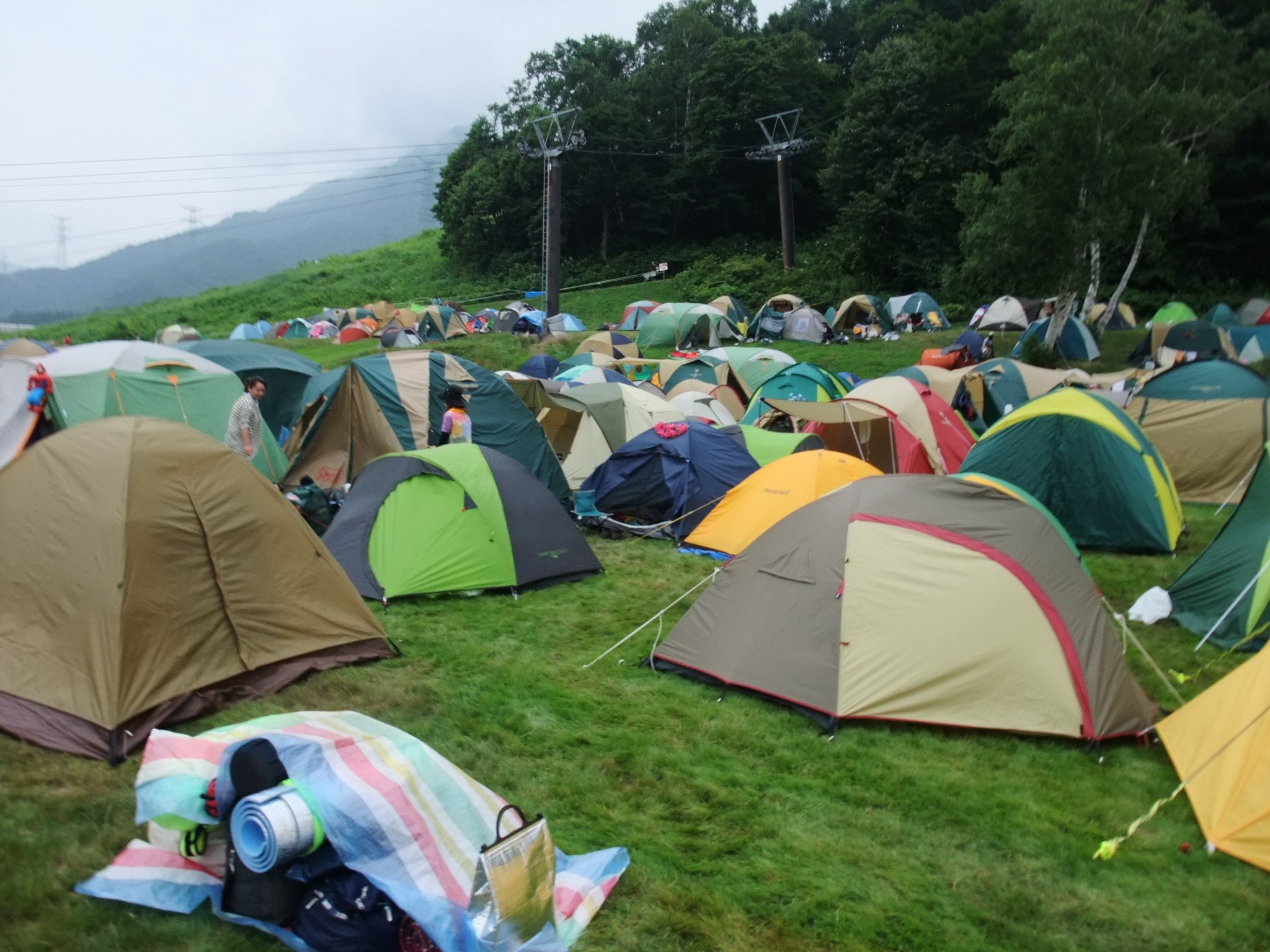会場に近い側のテントサイト。