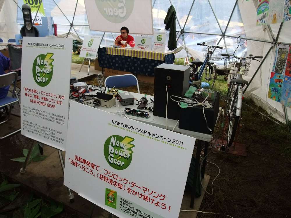 以前入場ゲートにあった自転車発電はここにありました。