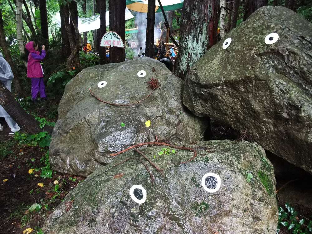 写真を撮る人が多い石の目。