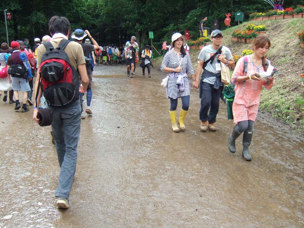 雨が上がっているとき。