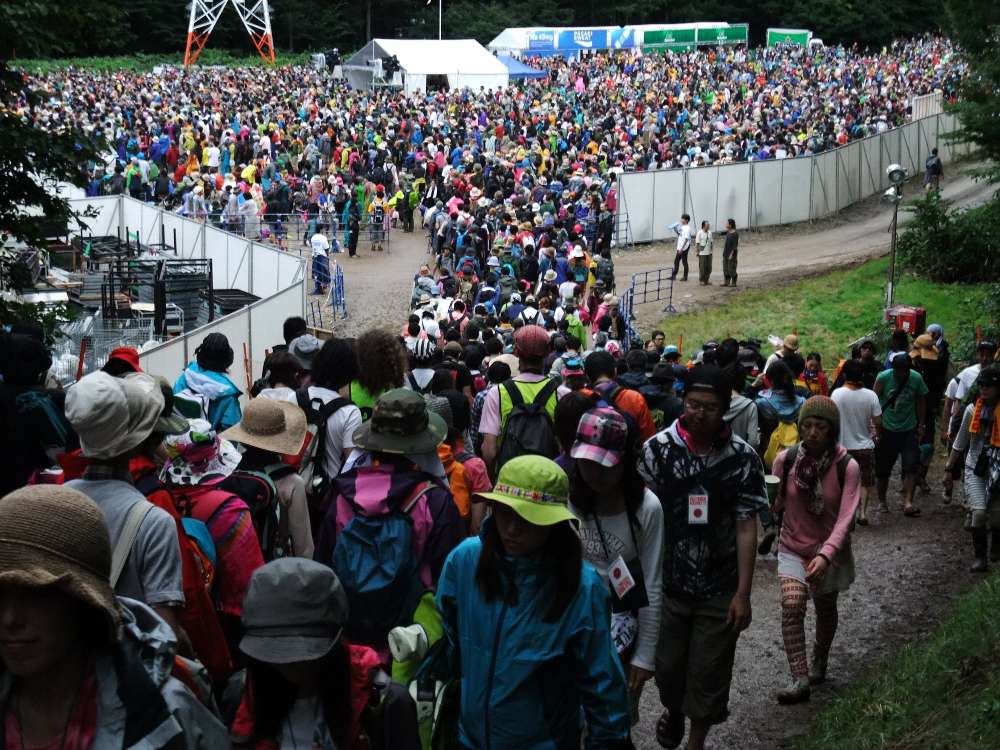 混んでいるとき。