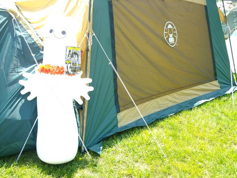 テントの目印。