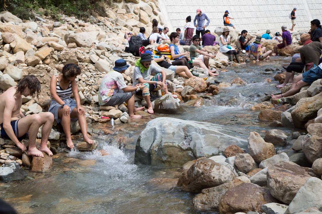 段差をつけているように見える流路。