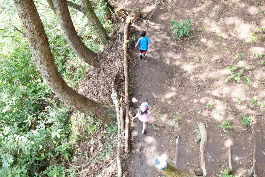 ゴンドラの真下。