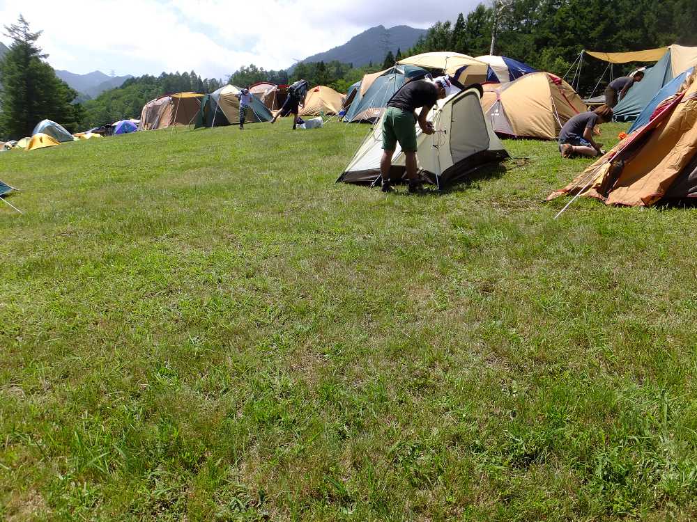 Dサイトは最もレッドマーキーに近いキャンプサイト。金曜の午前10時45分ごろ。