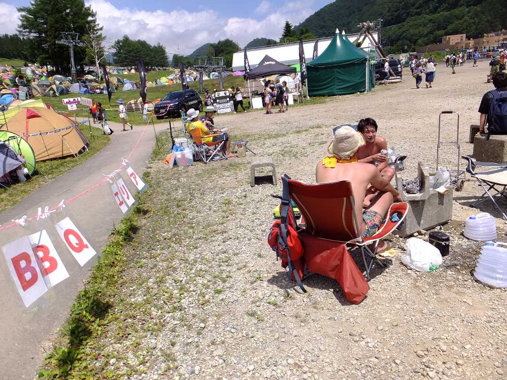 バーベキューエリア。利用者は少なかった。