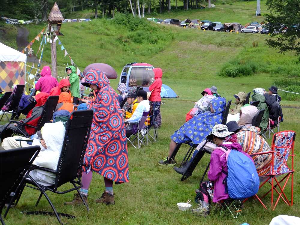 後方はオートキャンプ。