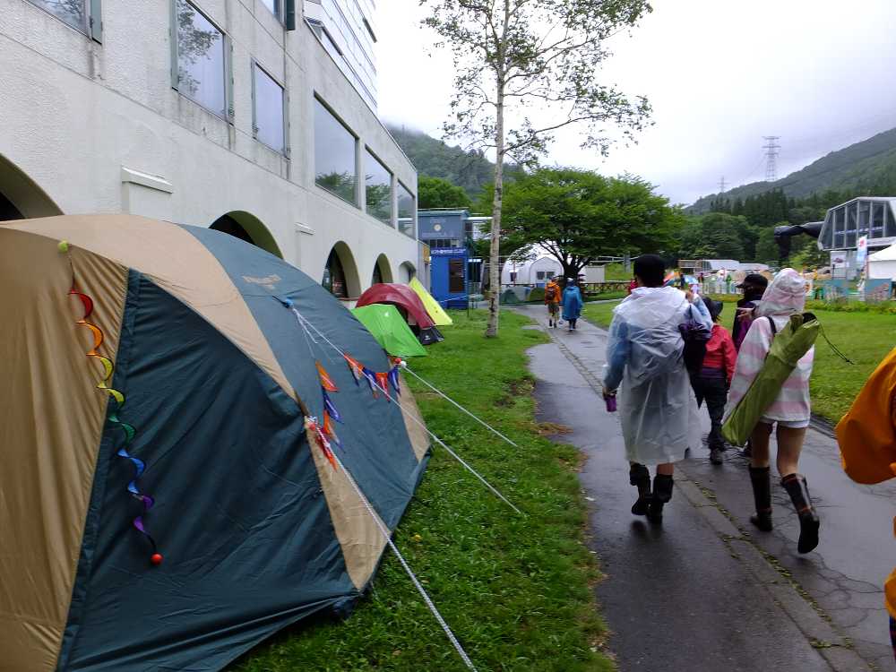 ピラミッドガーデン付近のキャンプサイト。