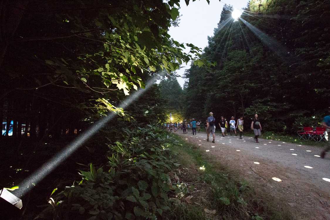 土曜の午後7時10分ごろ。光源は導線脇。