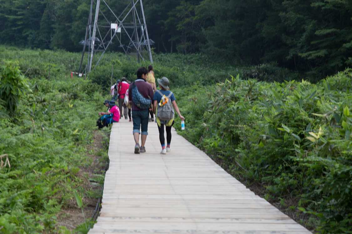 左側に進むとボードウォーク。