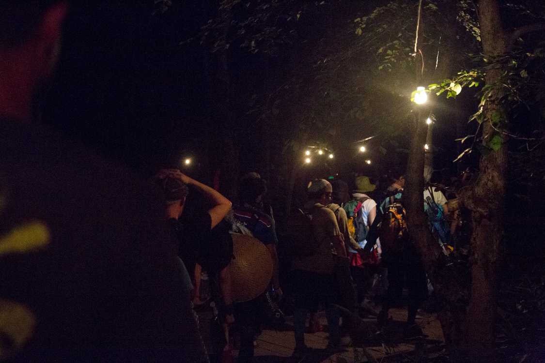 電球の装飾はなくなった。実際はもっと明るい。