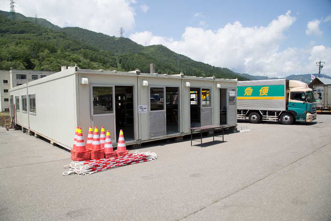 荷物一時預かり所だった仮設ハウス。