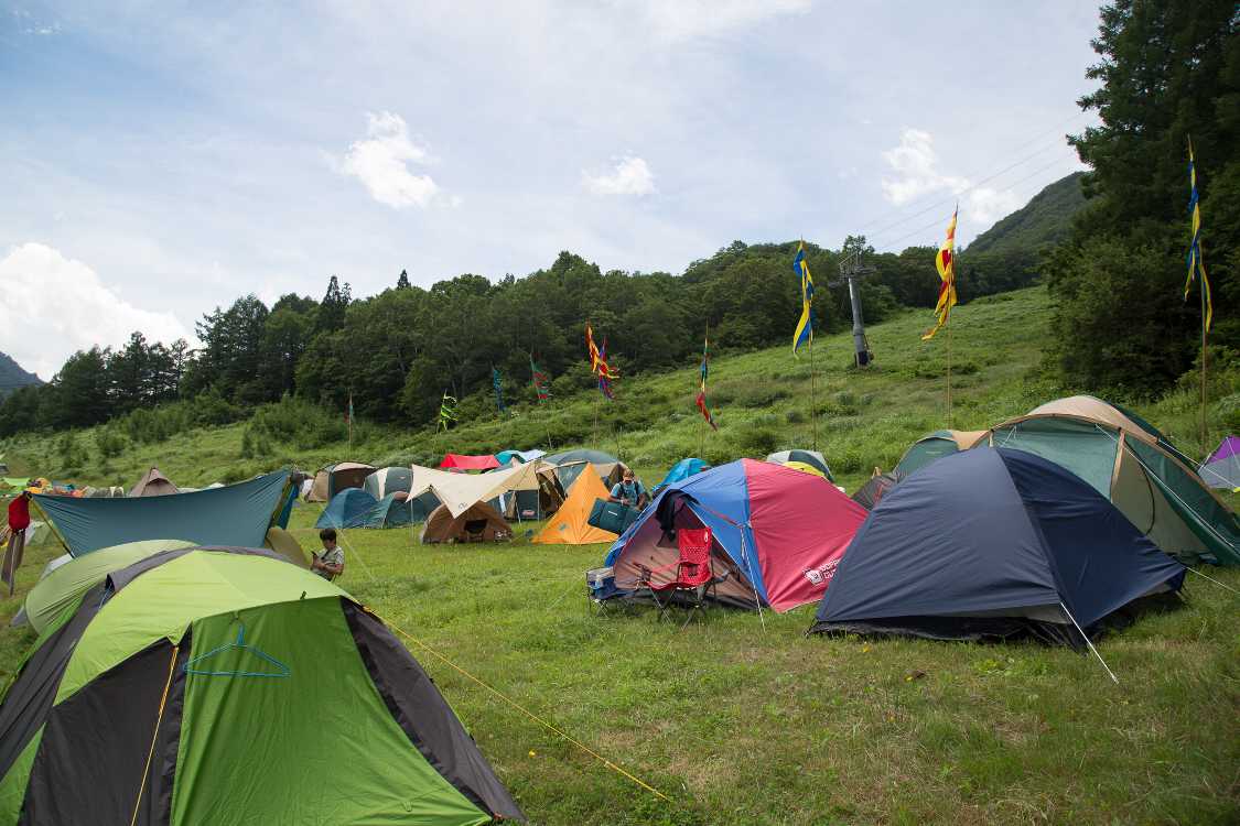 Fサイトの最上部にある旗。