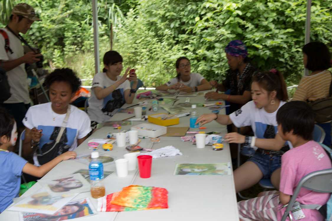 顔のペイント。