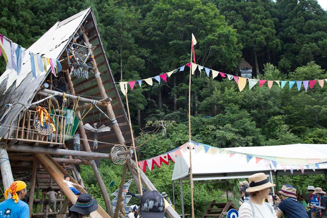 昨年できたキッズの森のゴンドラが右上に見える。