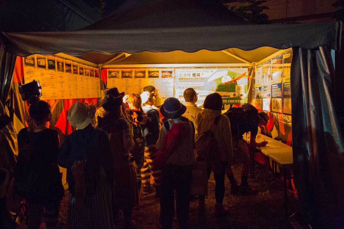 ルーキーアゴーゴーの投票所。ルーキーアゴーゴーに出演すること自体が既にアーティストの質を保証されていると言える。