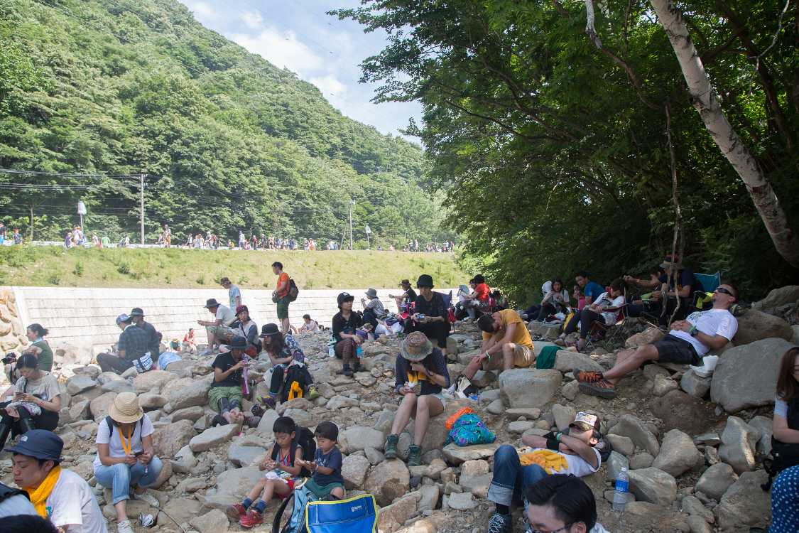 オアシスエリア近辺で日陰は貴重。