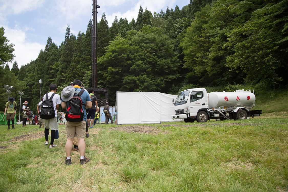 今年のフジロックの変更点その10、アーティストグッズ売り場を移動し、トイレになりました。