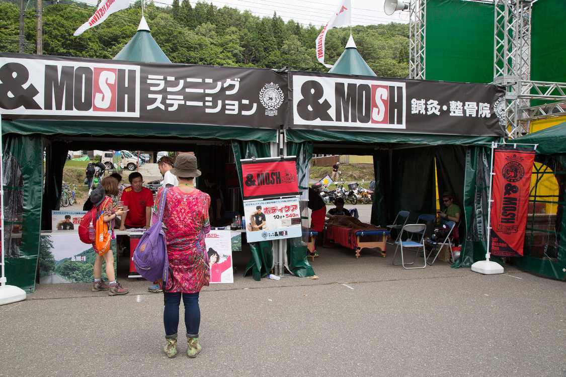 今年登場したランニングイベントのテント。