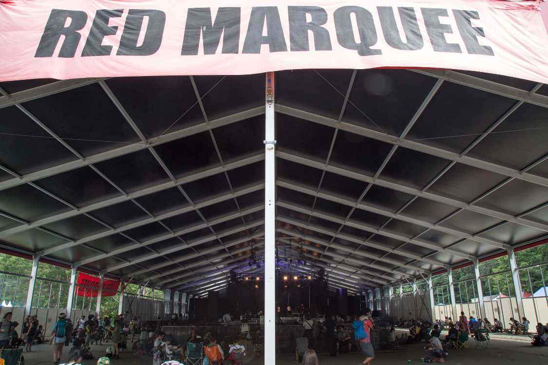 屋根のすぐ先から。