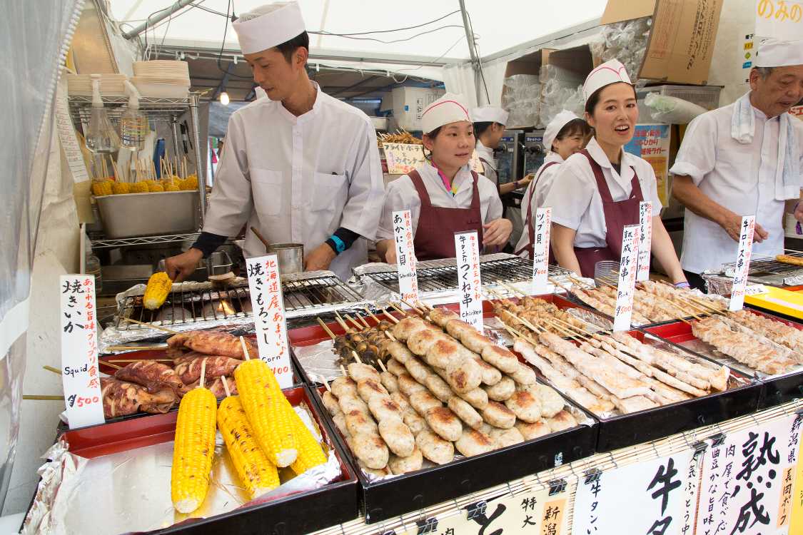 他のエリアの店と同様、商品そのものを店頭出し。
