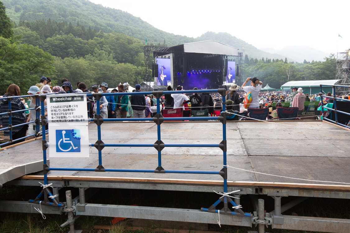 車いす用のエリア。