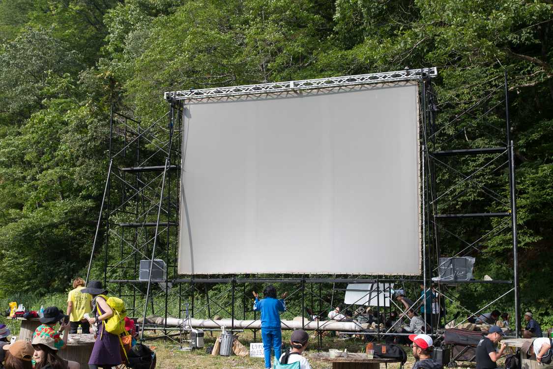 富士映劇用のスクリーン。