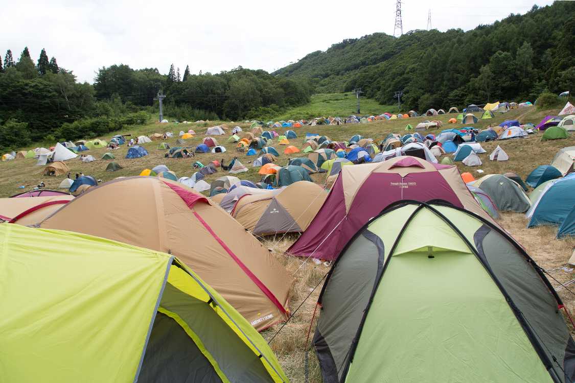 キャンプサイト。Dサイト付近。