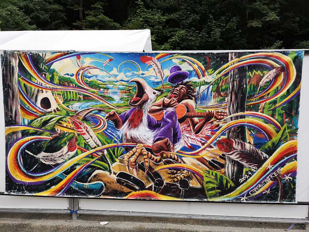 過去のライブペインティングの作品。