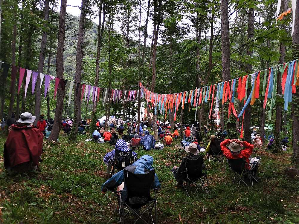 休憩所化したアートビレッジ。