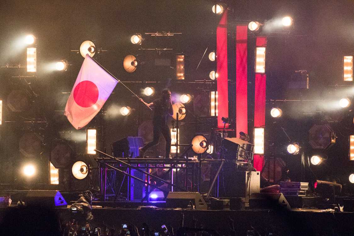 グリーンステージの夕焼け。