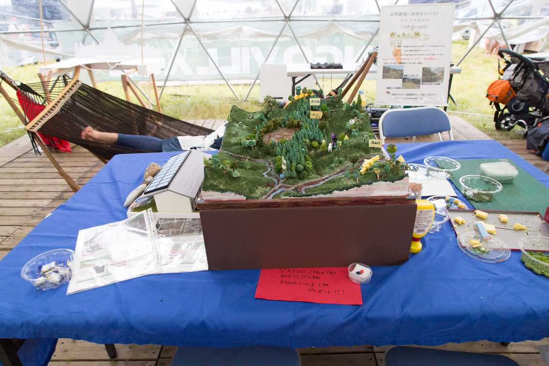 自然エネルギー推進市民フォーラムのジオラマ作り。