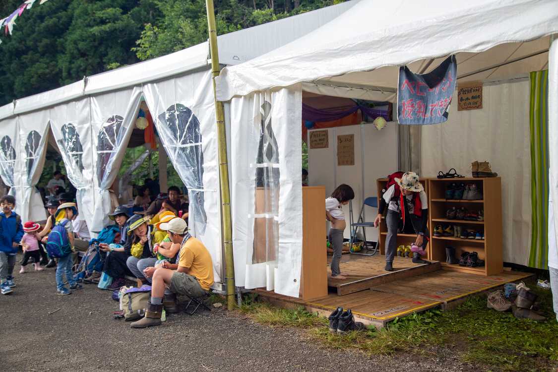 キッズランドのテント。