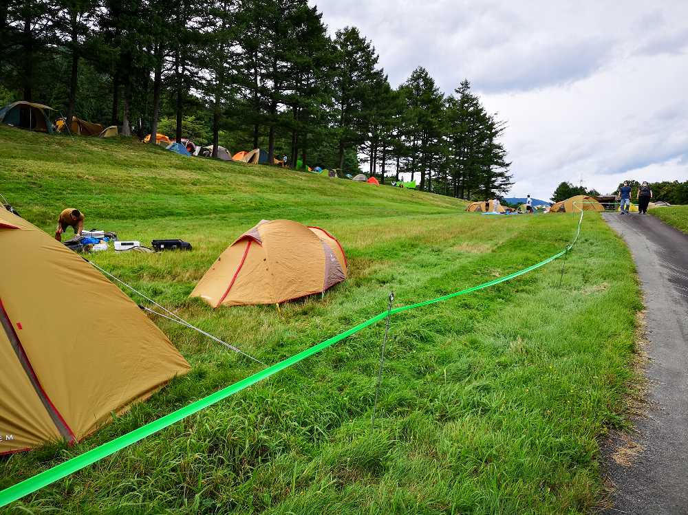 レディースサイト。テントが少ない。