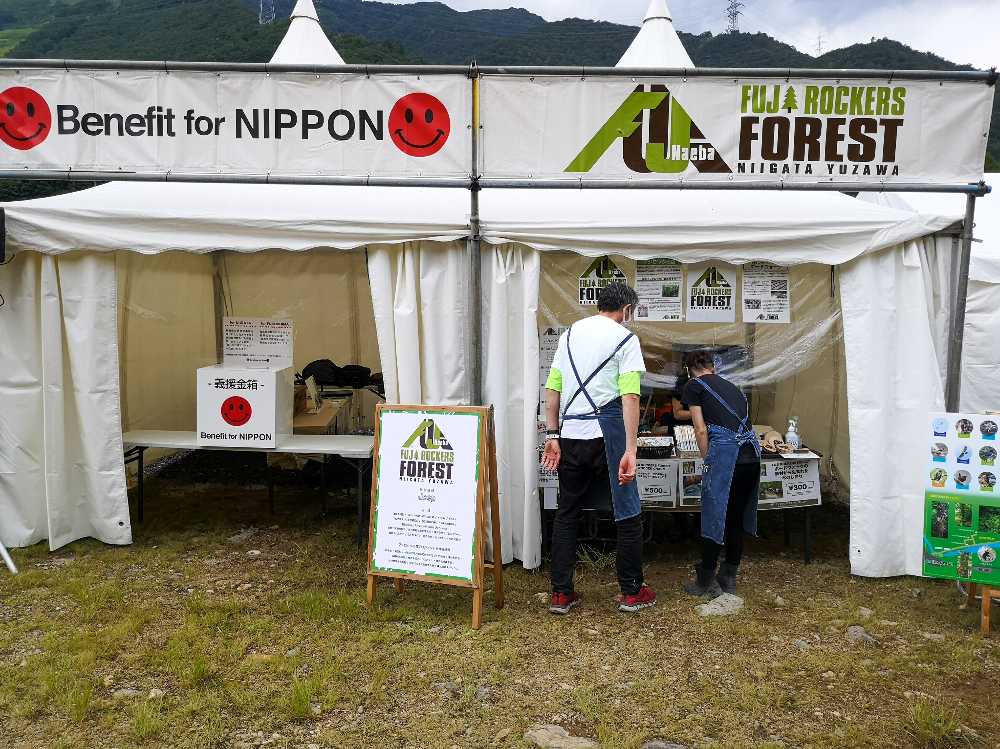 フジロックの森のテント。