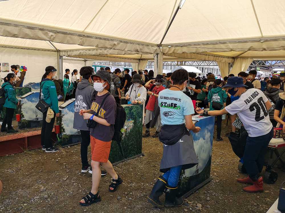 リストバンドのIC読み取り。