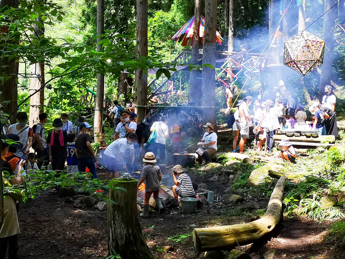 Kidsの森のたき火。