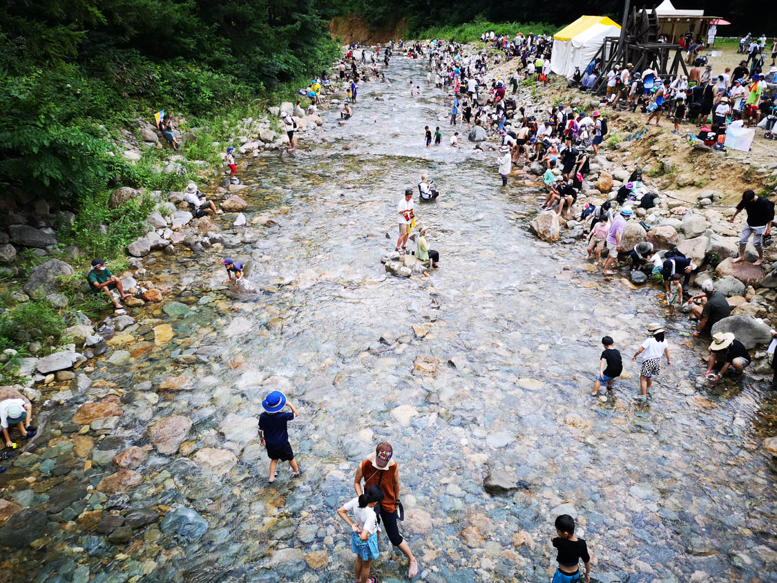 日曜日の浅貝川。